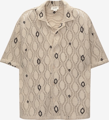 Pull&Bear Comfort Fit Skjorte i beige: forside