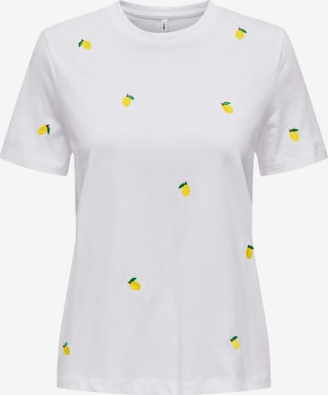 ONLY T-shirt 'ONLKETTY' i vit: framsida