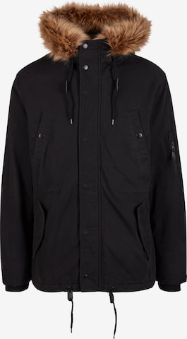 Parka di mezza stagione 'Fish Tail' di Brandit in nero: frontale