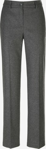 Fadenmeister Berlin Pleated Pants in Grey: front