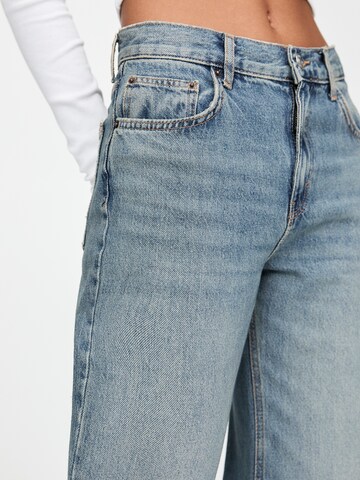 Wide Leg Jean Pull&Bear en bleu