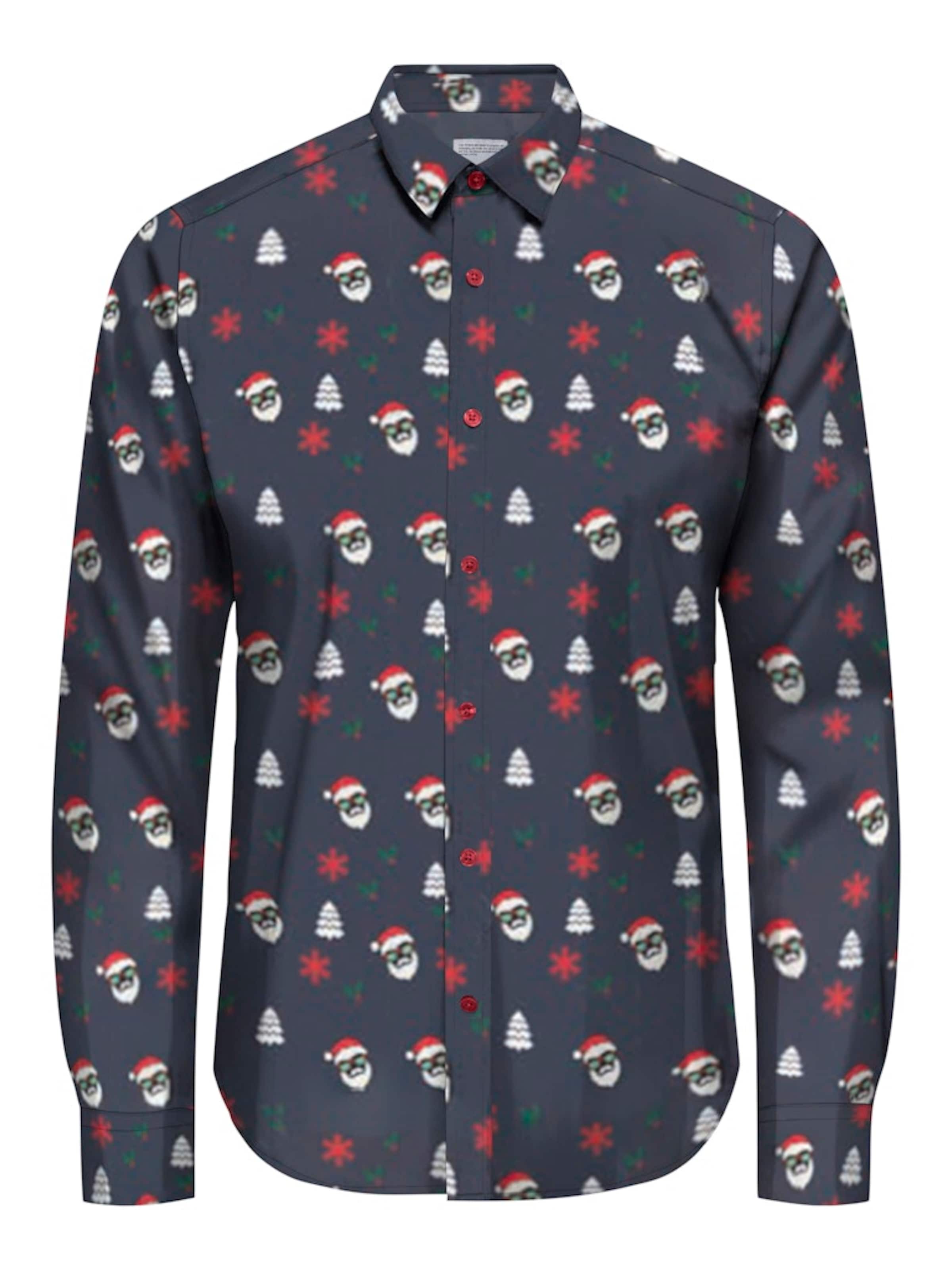 Cămașă 'ONSELF XMAS' de la Only & Sons pe gri: față