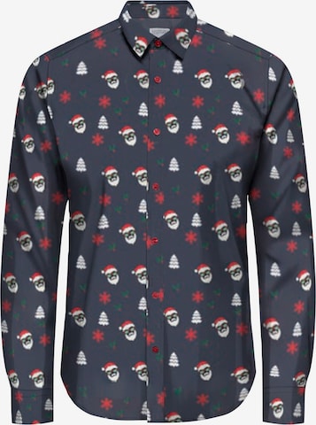 Only & Sons Рубашка 'ONSELF XMAS' в Серый: спереди