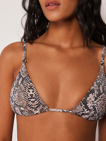CALZEDONIA Triangel Bikinitop 'Classic Snake' in Schwarz