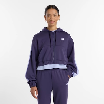 new balance Sweatjacke in Lila: Vorderseite