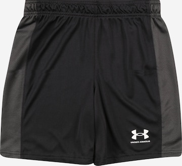 UNDER ARMOUR Regular Workout Pants 'Challenger' in Black: front