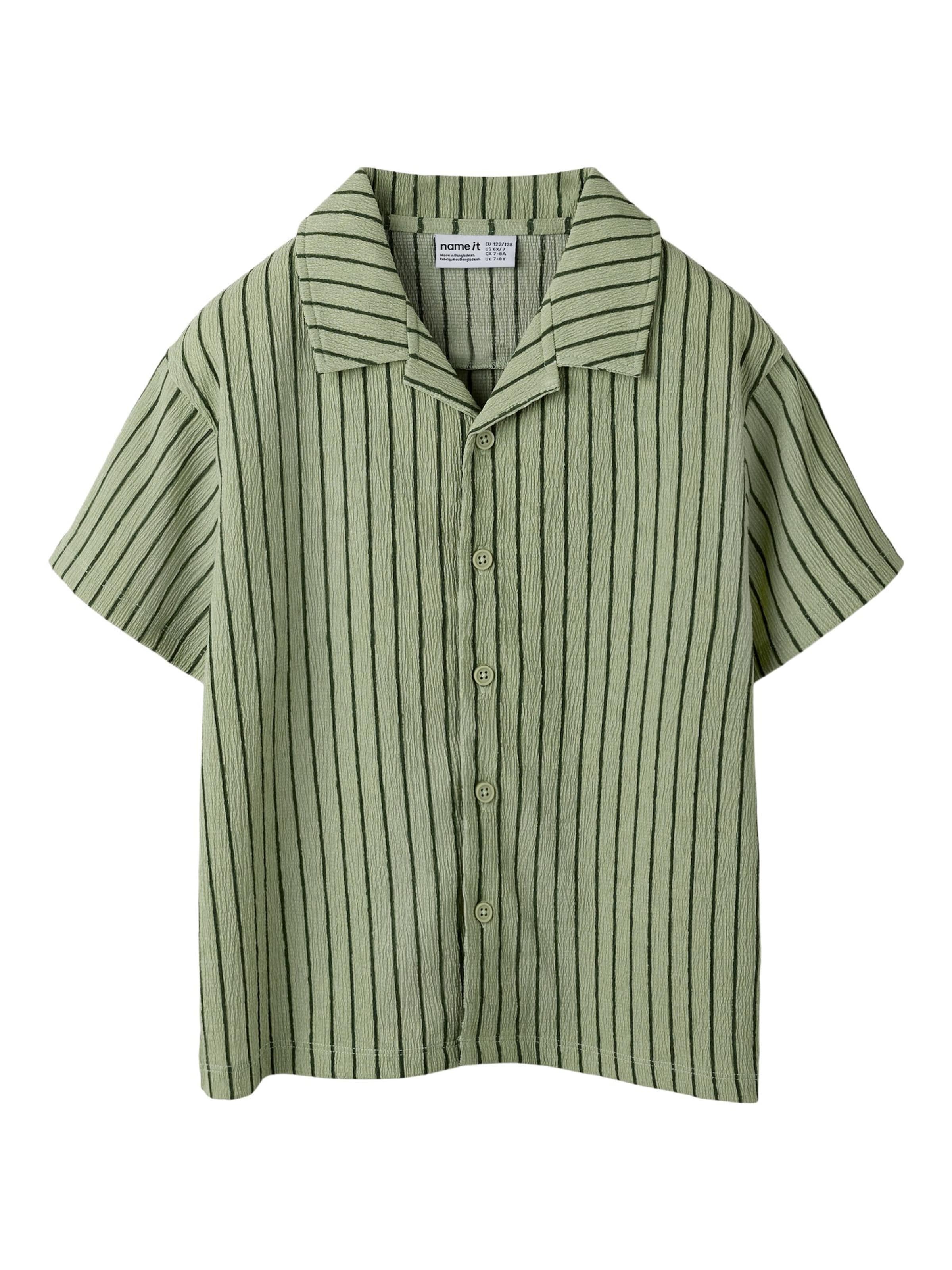 NAME IT - Ajuste regular Camisa en verde: frente