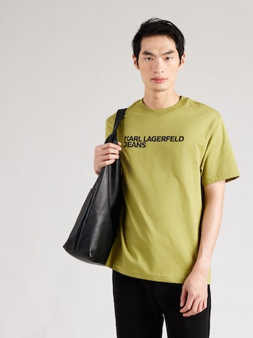 KARL LAGERFELD JEANS Särk 'Essential', värv roheline: eest vaates