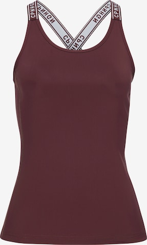 LASCANA ACTIVE - Top deportivo en marrón: frente