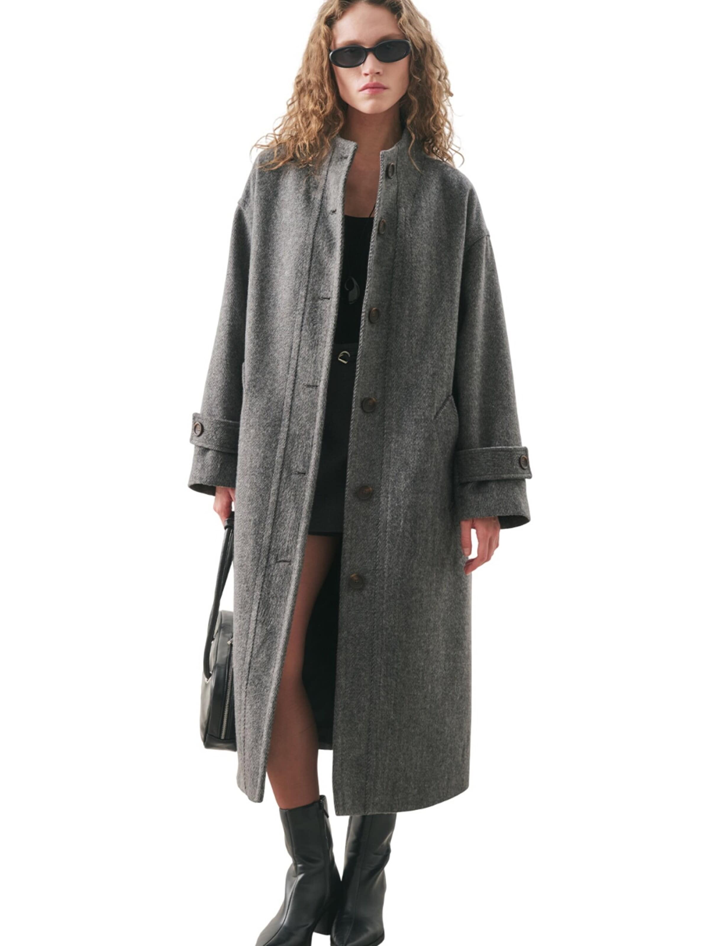 MANUKA Winter Jacket in Grey: front