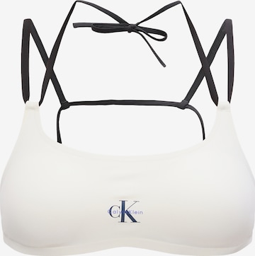 Calvin Klein SwimwearBustier Bikini gornji dio - bijela boja: prednji dio