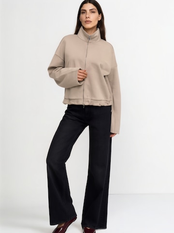 Rich & Royal Sweat jacket in Beige