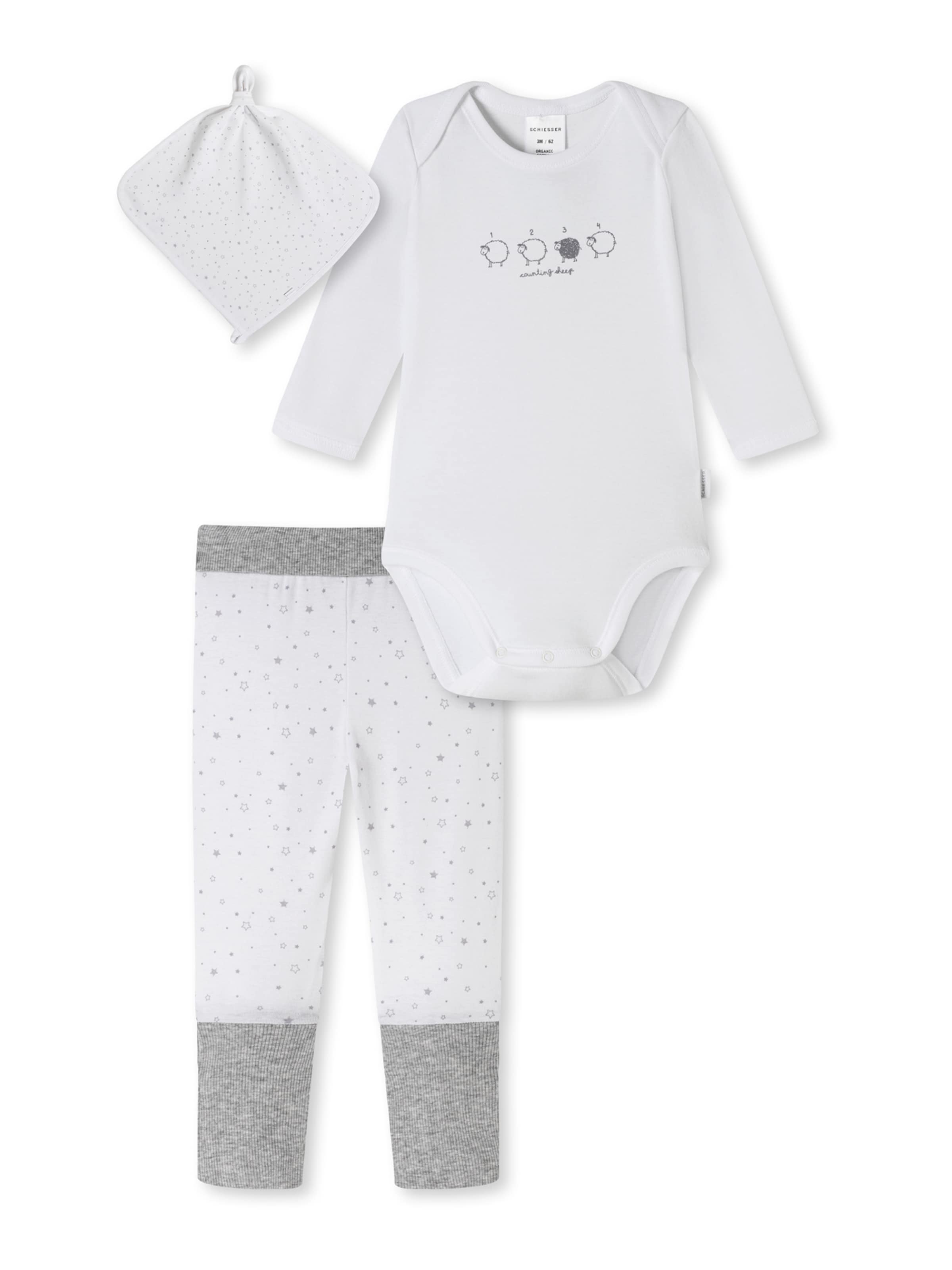 SCHIESSER Rompertje/body ' Baby Set unisex ' in Wit: voorkant