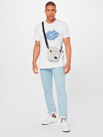 T-shirt 'LAMOUR' River Island Plus en blanc