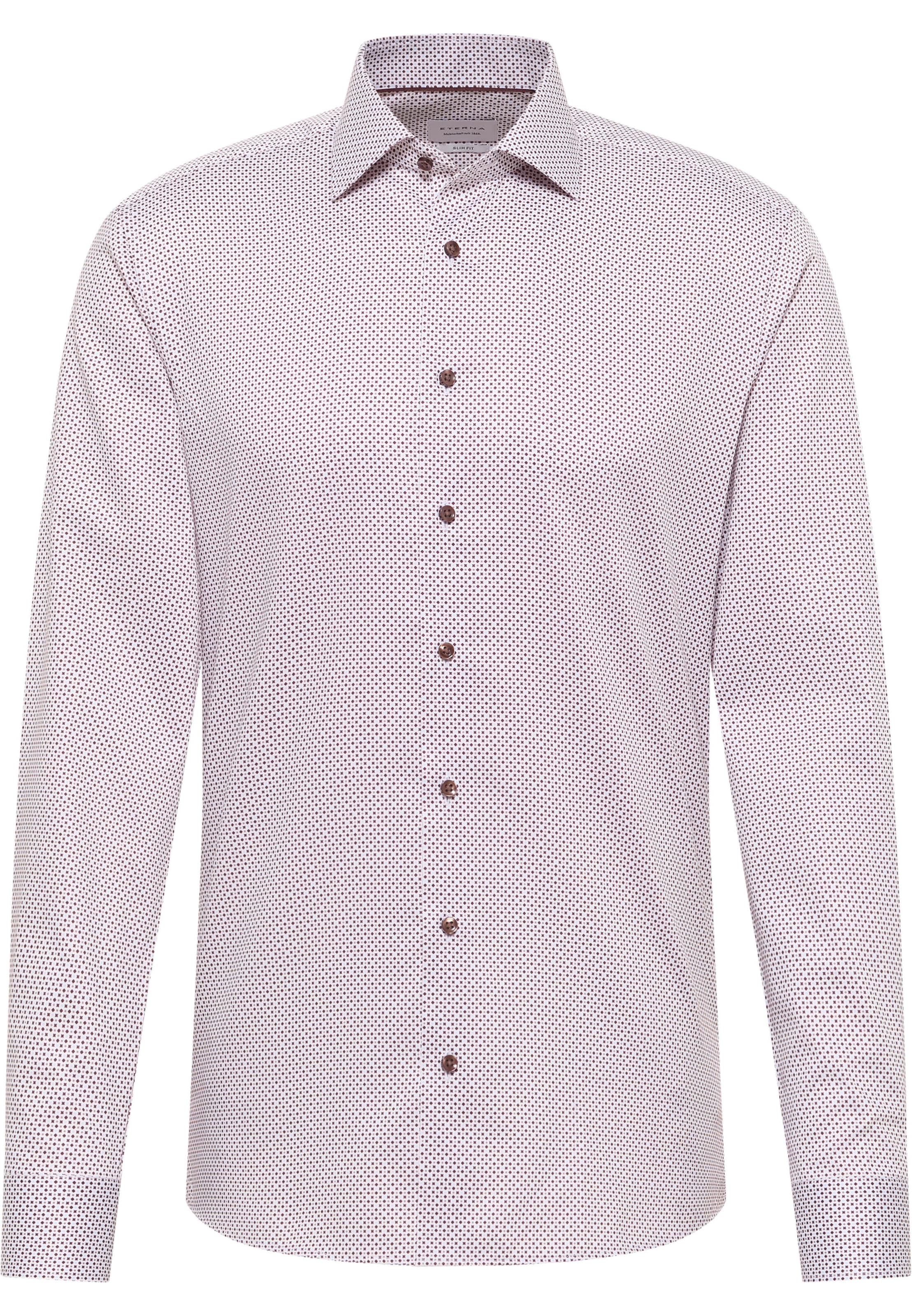 ETERNA Zakelijk overhemd in Bruin: voorkant