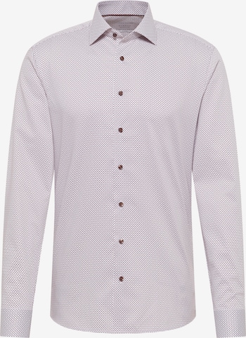 ETERNA Slim fit Business shirt in Brown: front