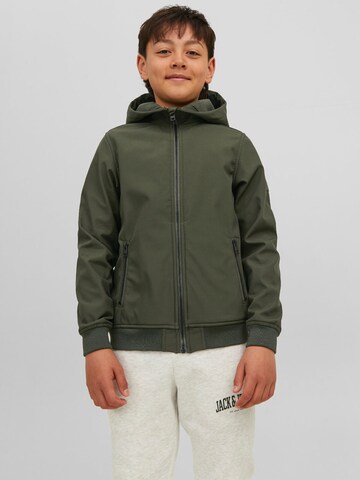 Jack & Jones Junior Weatherproof jacket in Green: front