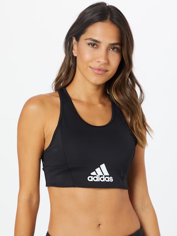 ADIDAS SPORTSWEAR - Soutien Bustier Soutien de desporto em preto: frente