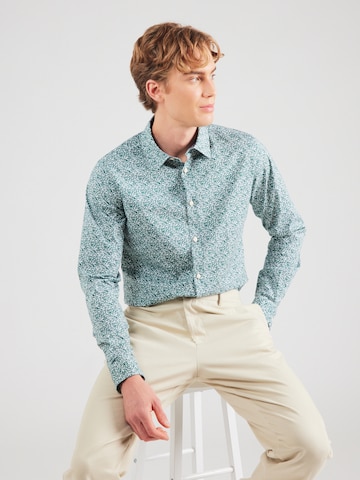 s.Oliver Slim Fit Hemd in Grün: Vorderseite