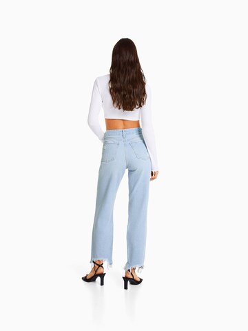 Bershka Loosefit Jeans in Blau