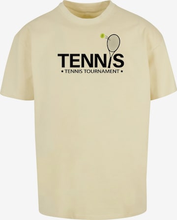 Maglietta 'Tennis Racket' di Merchcode in giallo: frontale