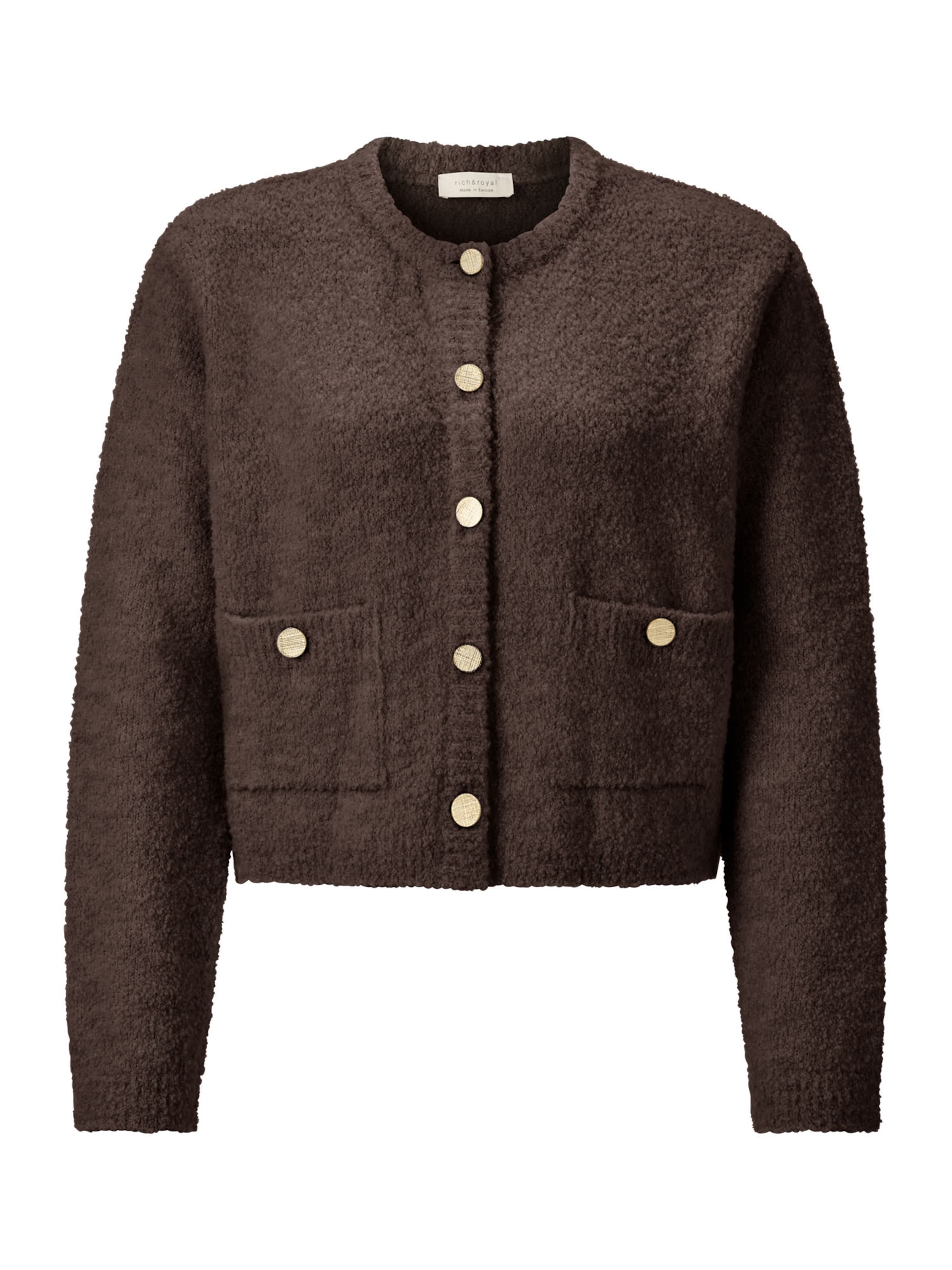 Rich & Royal Strickjacke in Braun: Vorderseite