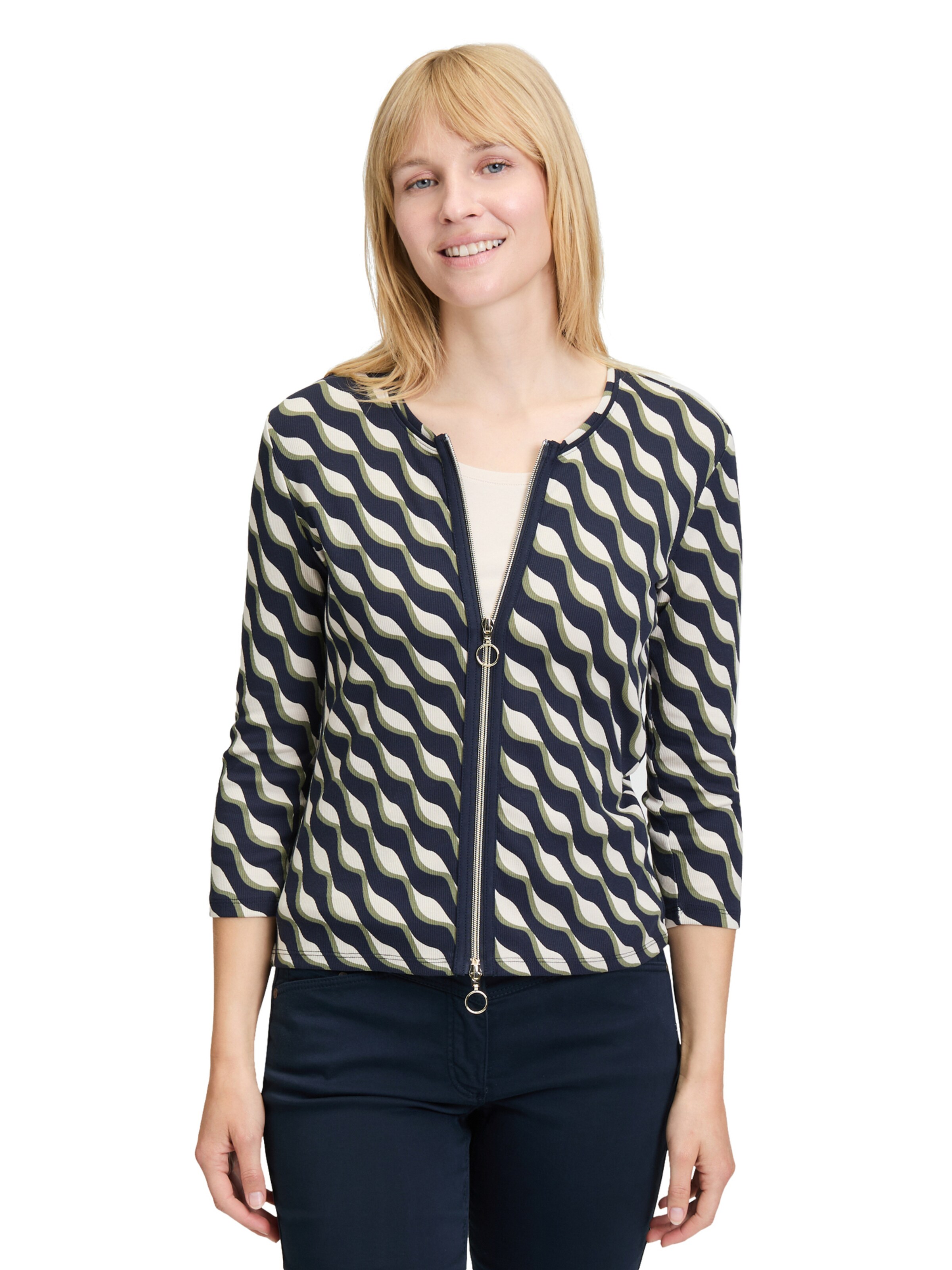 Veste mi-saison Betty Barclay en bleu : devant