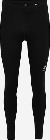 ODLO Skinny Workout Pants in Black: front