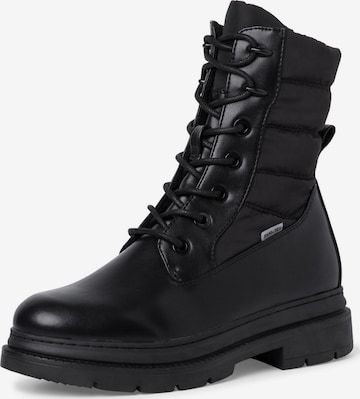 TAMARIS Lace-Up Ankle Boots in Black: front