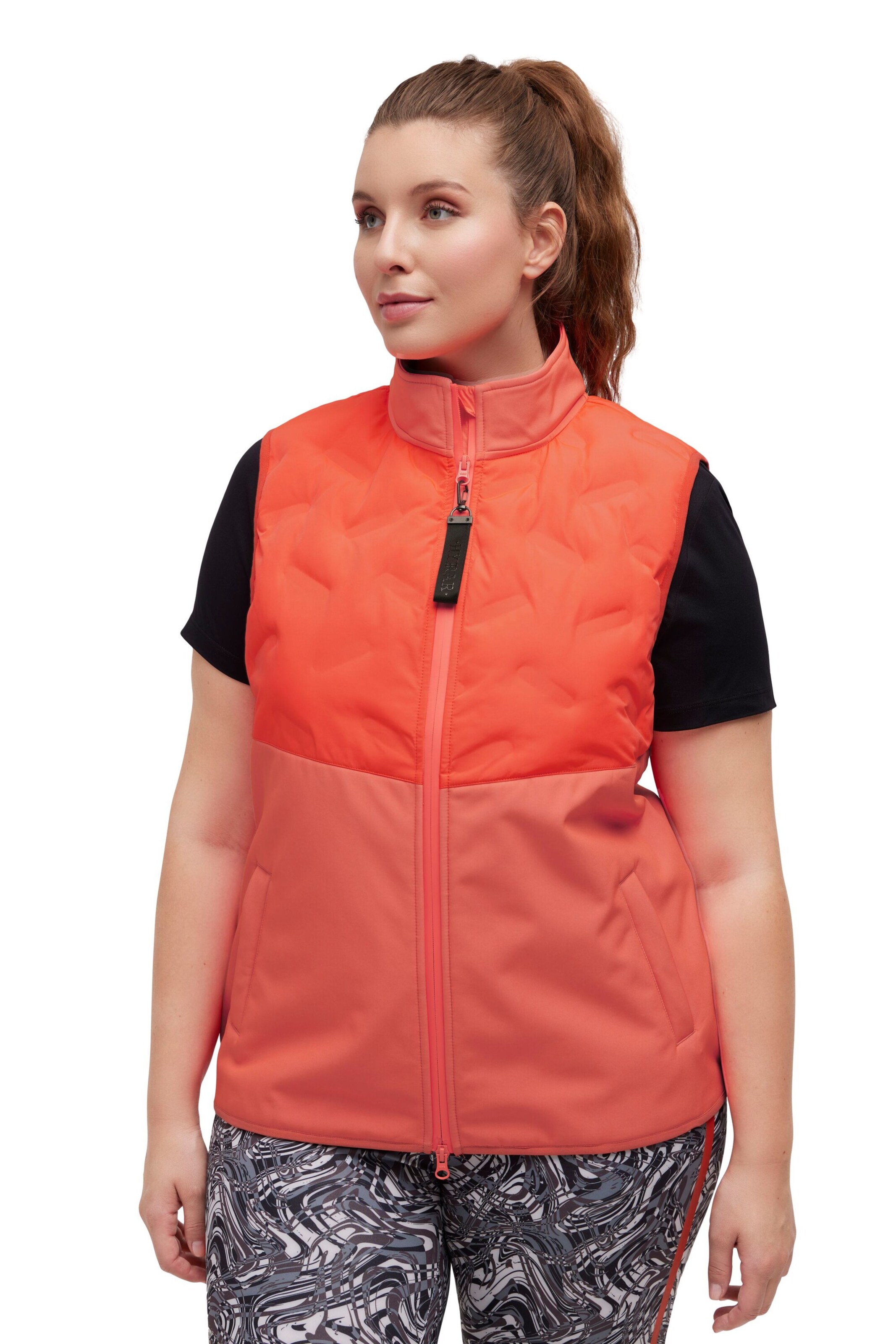 Ulla Popken Sports vest in Orange: front