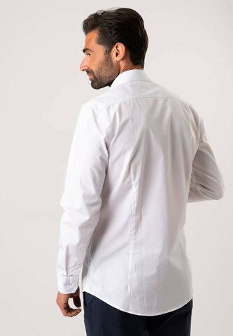 Black Label Shirt Regular Fit Businesshemd 'POPLIN' in Weiß