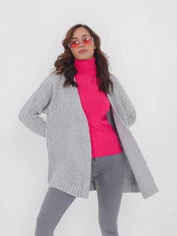 FRESHLIONS Knit Cardigan 'Simona' in Grey