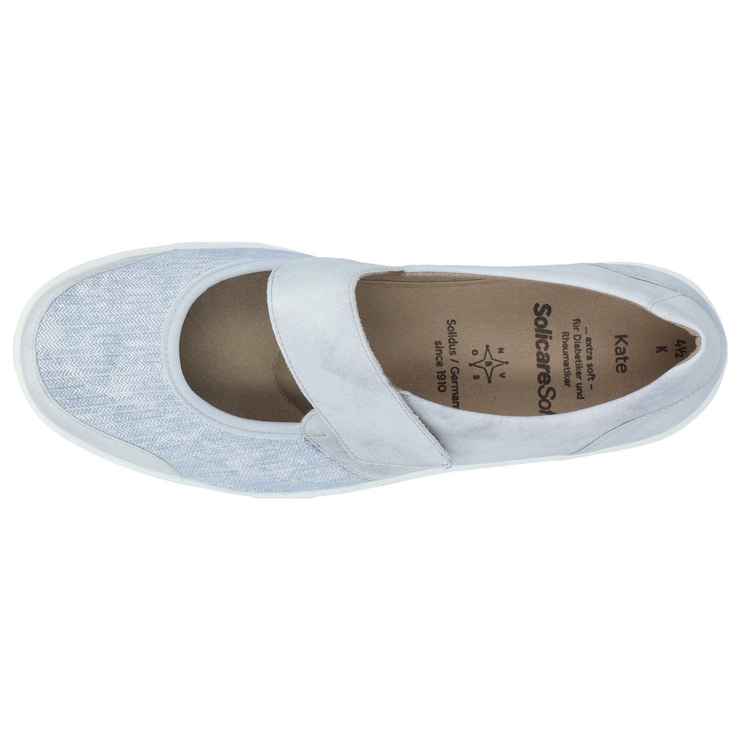 SOLIDUS Ballet Flats with Strap in Blue