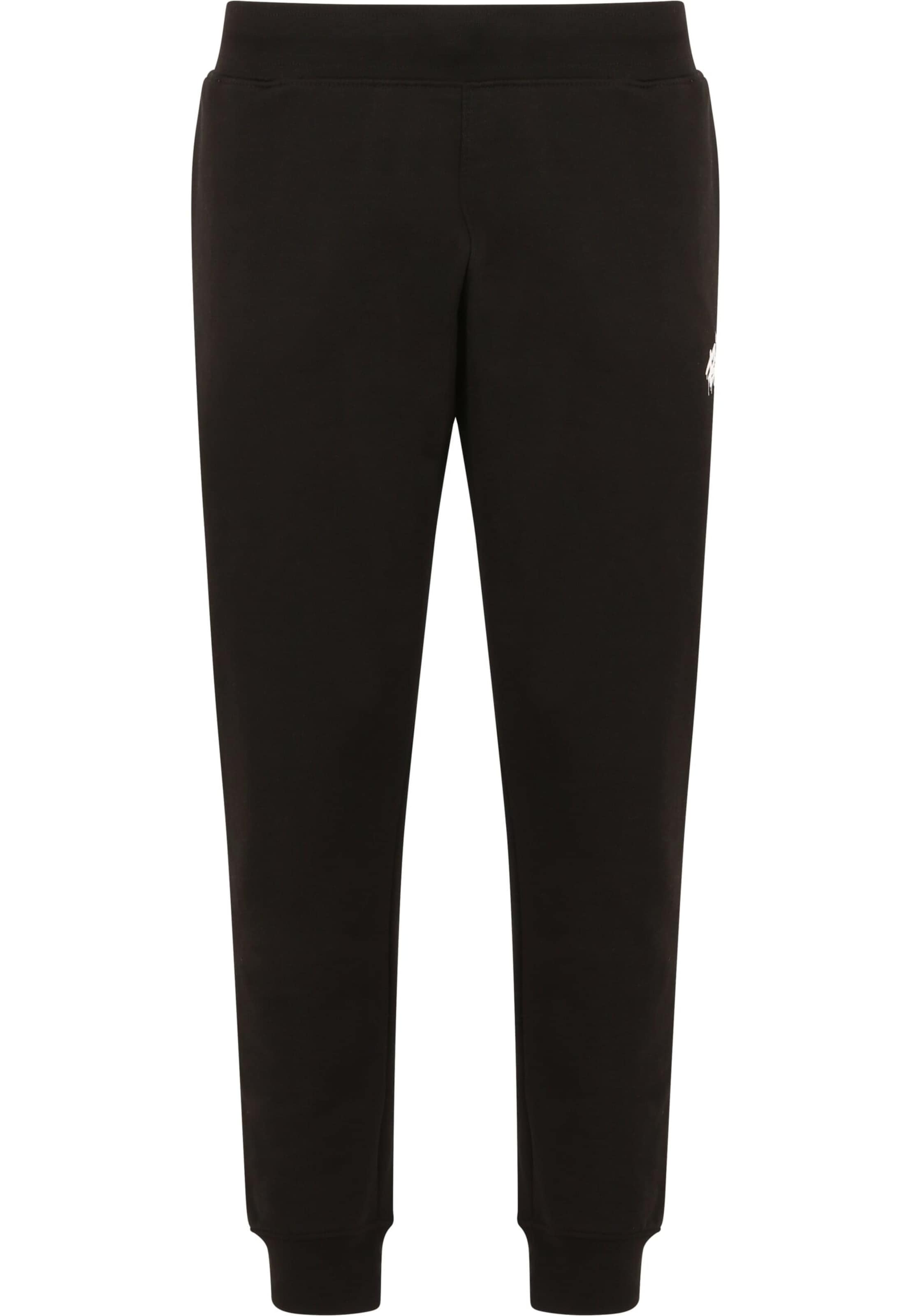 Effilé Pantalon 'BEK ' DEF en noir : devant