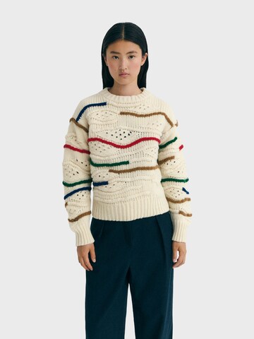 Pullover 'Candela' di Thinking MU in beige: frontale