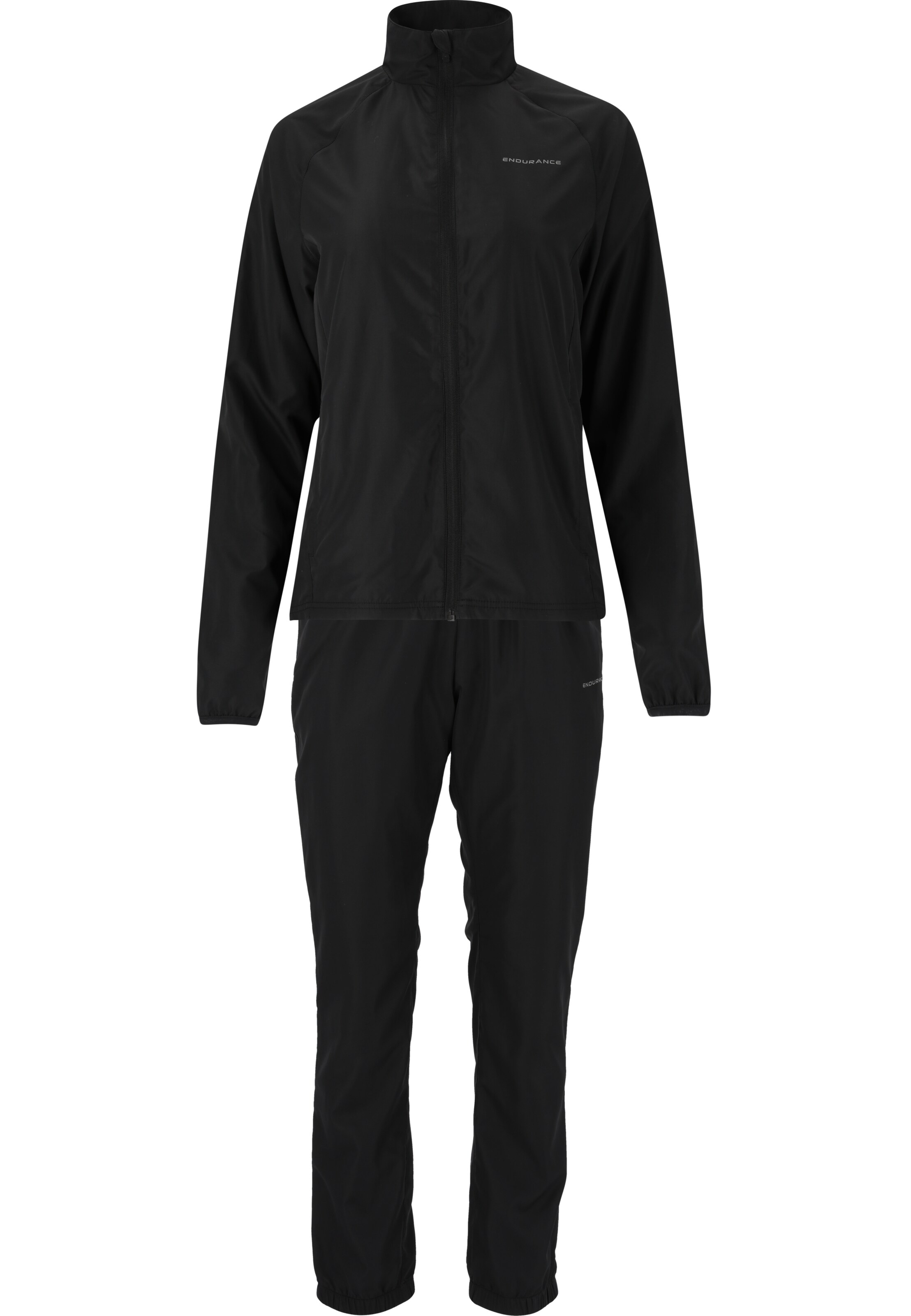 ENDURANCE Trainingsanzug 'Laila' in Schwarz: Vorderseite