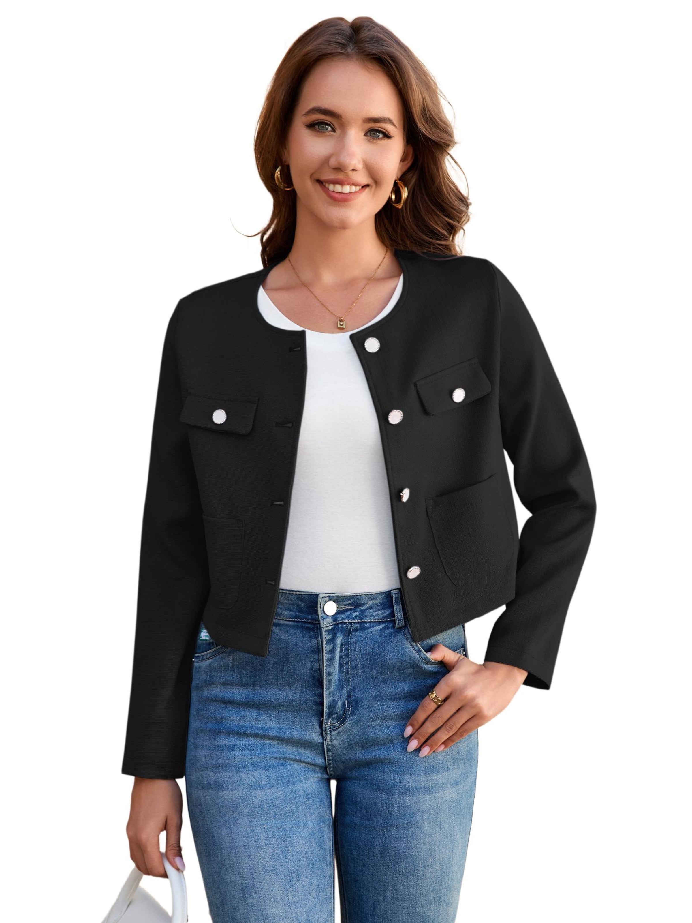 Yesfashion Blazer in Black: front