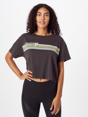 T-shirt fonctionnel 'TWIN FIN REVIVAL' RIP CURL en noir : devant