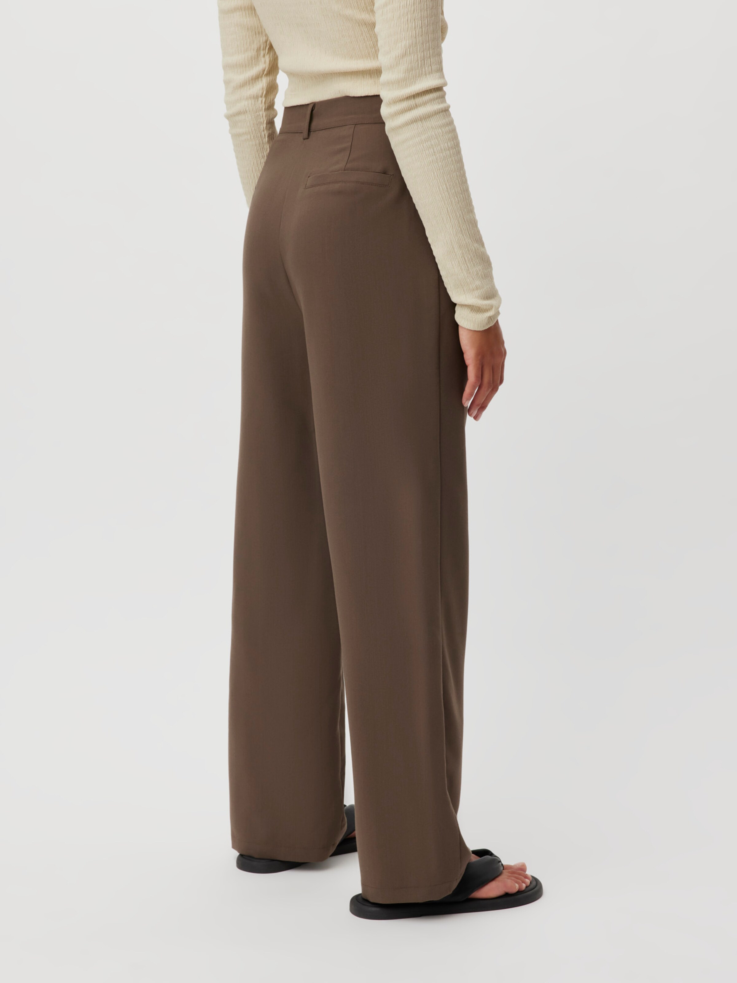 Buy Forever 21 women regular fit textured palazzo pants beige Online |  Brands For Less