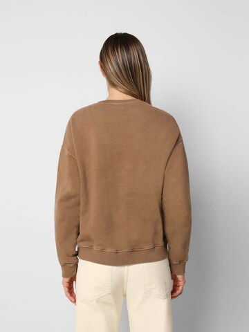 Scalpers Sweatshirt 'Rose Emb' in Braun