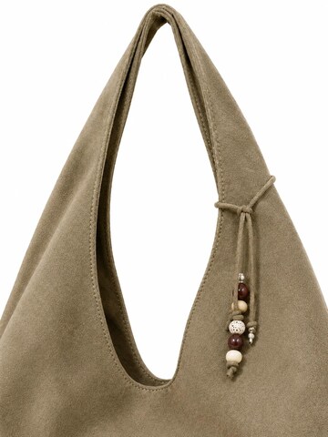 HNK Schoudertas 'Hobo-Tasche Taupe' in Grijs