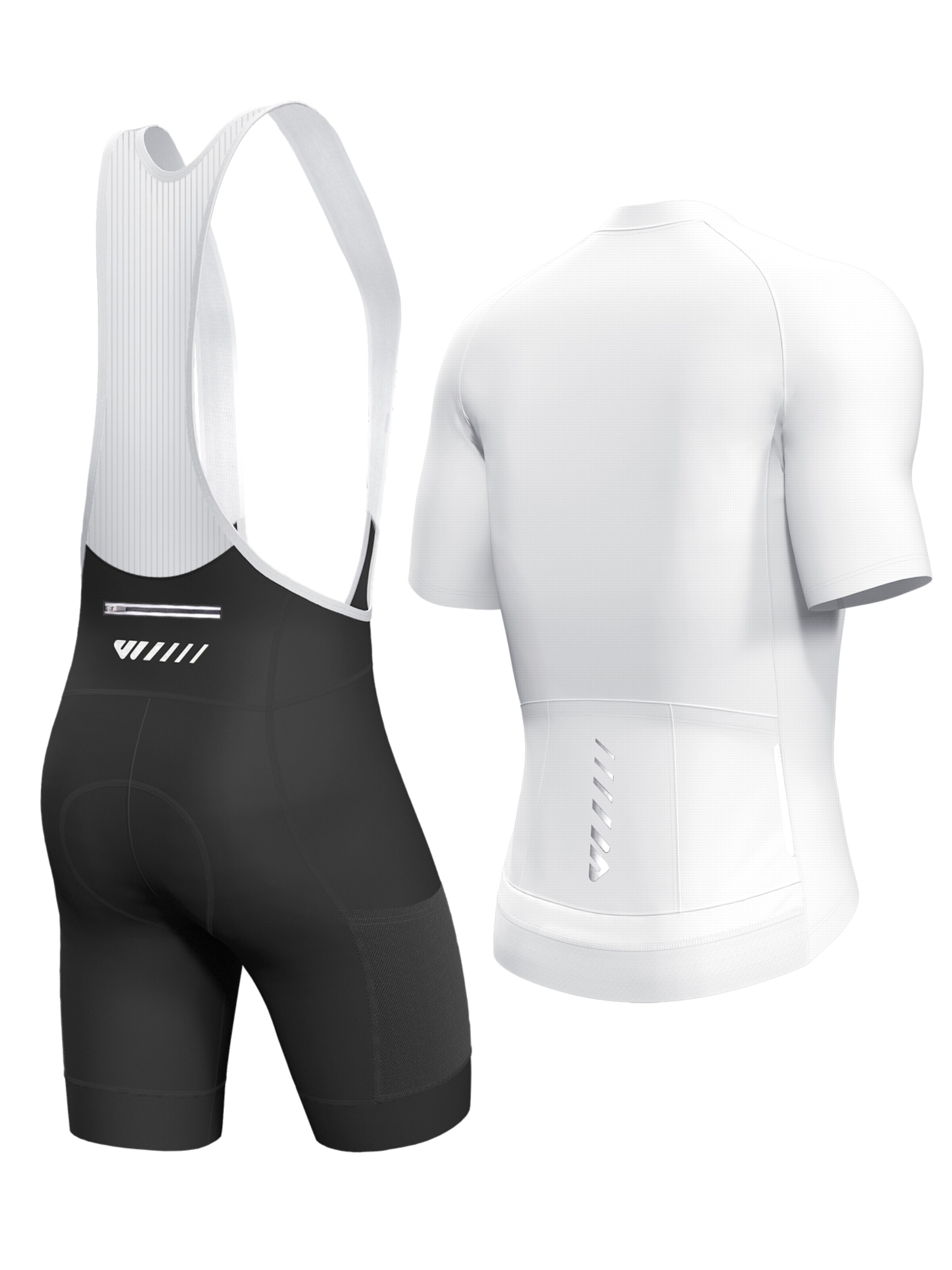 Survêtement 'Wulibike Radsport-Set 'Endurance' mit Taschen, in Schwarz/Weiß' WULIBIKE en blanc