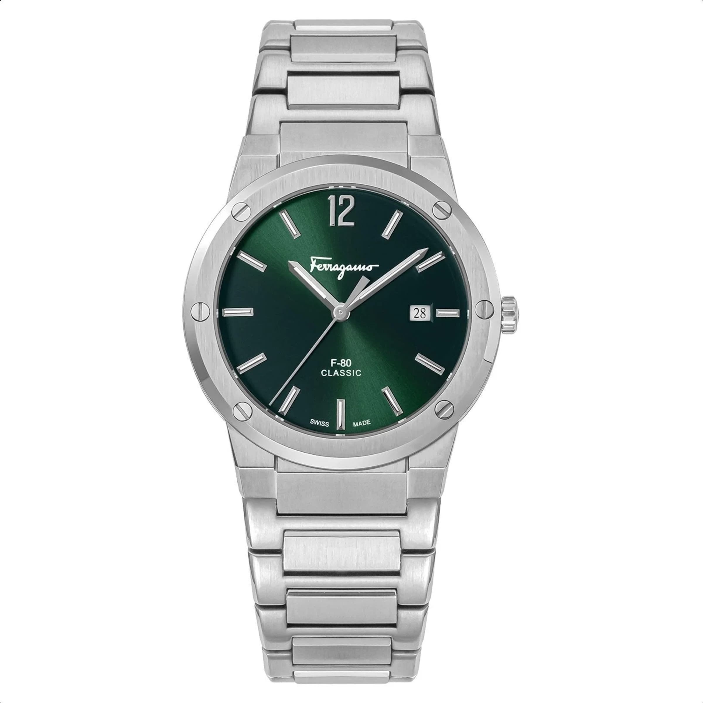 Salvatore Ferragamo Analog Watch in Silver: front
