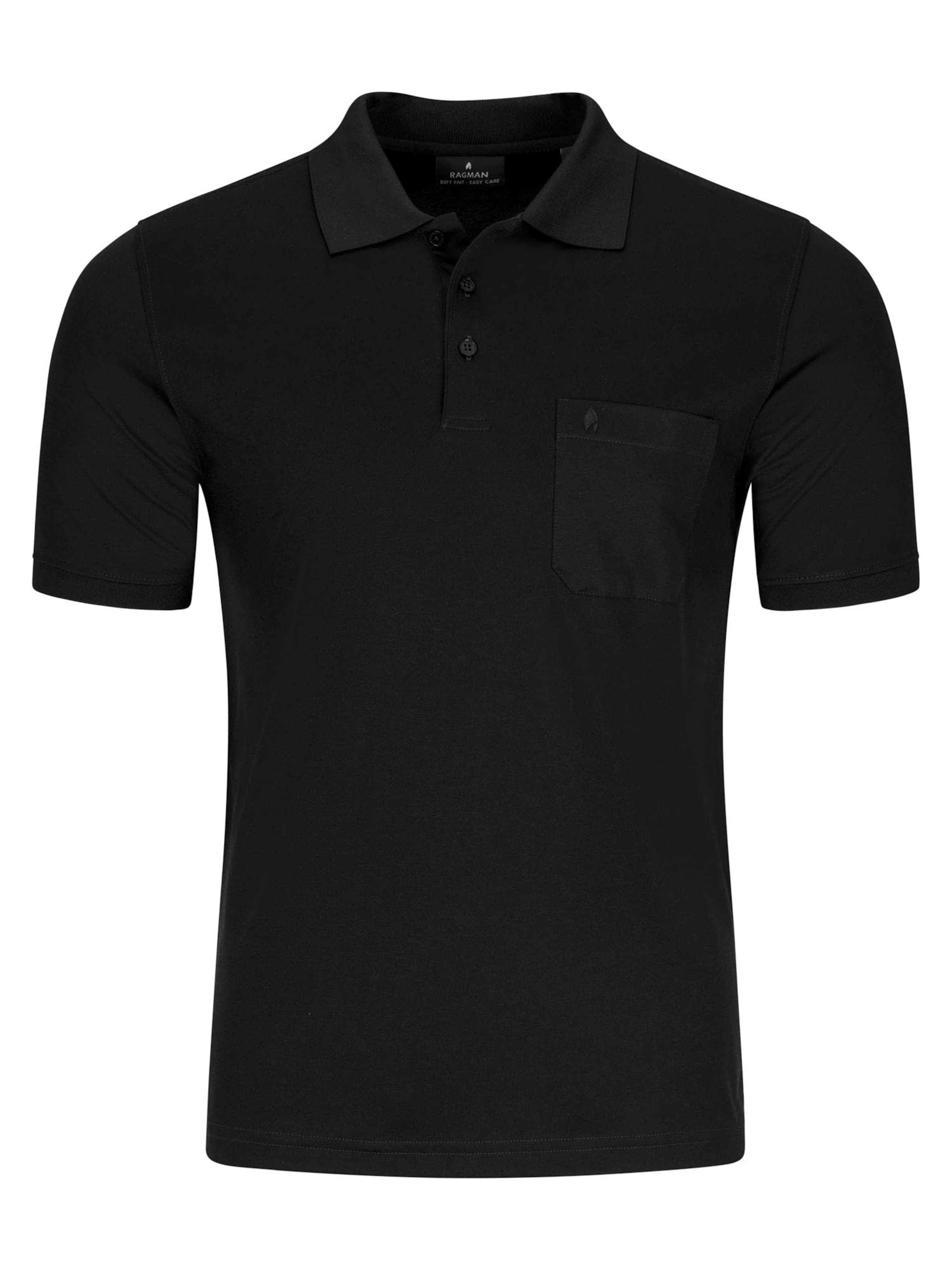 Ragman Shirt 'Basic' in Black: front