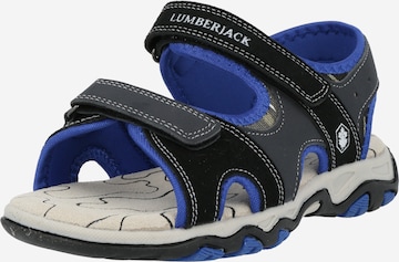 Lumberjack Sandals in Black: front