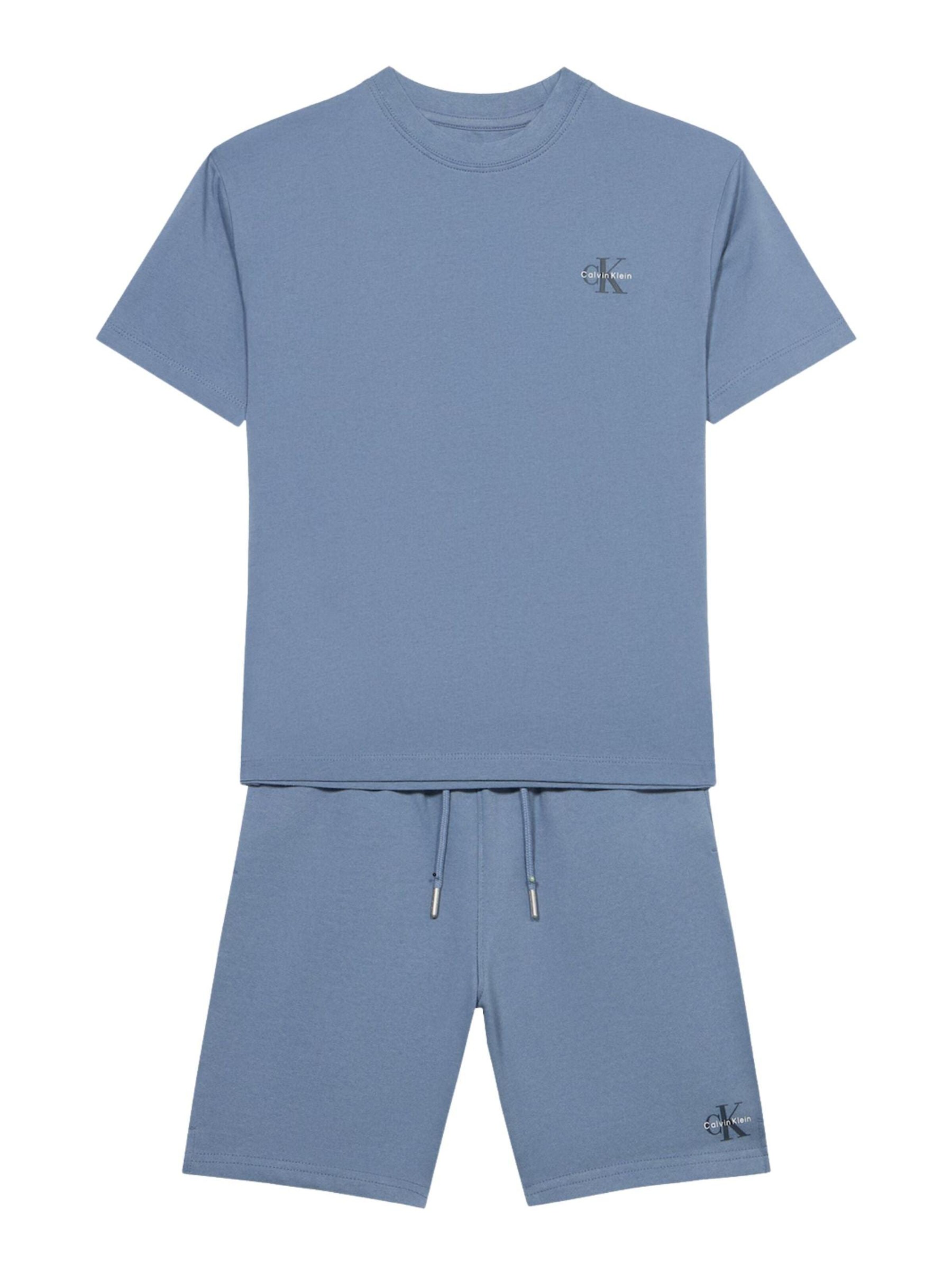 Set 'CALVIN KLEIN  JEANS kids 2PC KNIT SHORT SET Completi' Calvin Klein Kids en bleu : devant