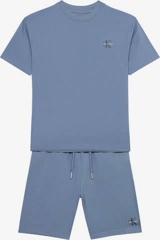Calvin Klein Kids Set 'CALVIN KLEIN JEANS kids 2PC KNIT SHORT SET Completi' in Blauw: voorkant