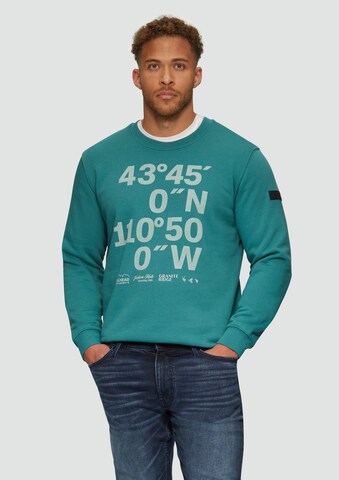 s.Oliver Sweatshirt in Groen: voorkant
