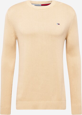 Tommy Jeans Pullover 'Essential' in Beige: predná strana