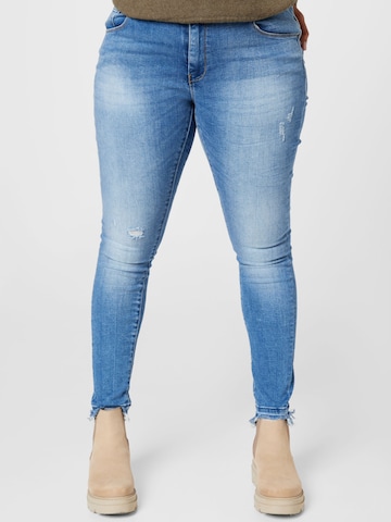 ONLY Carmakoma Skinny Jeans 'Carma' in Blau: predná strana